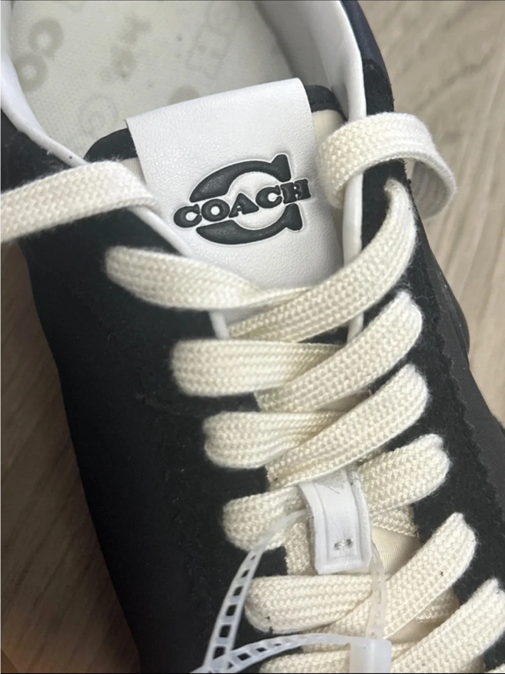 Coach Black and White Low-Top Runner Sneakers